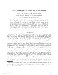 Frequency Response of Blood Flow Autoregulation