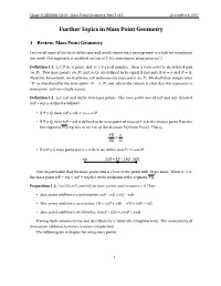 Mass Point Geometry, Part 2 of 2 December 9, 2017