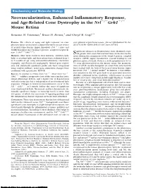 Neovascularization, Enhanced Inflammatory Response, and Age