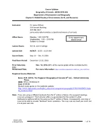 1 of 10 Course Syllabus Geography of Canada