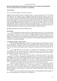 Ecoterra, No. 26, 2011 55 RELATION BETWEEN SETTLEMENT SYSTEM
