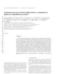 Gemini Spectroscopy of Galactic Bulge Sources: a Population Of