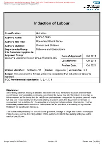 Induction of Labour Guideline at This Stage