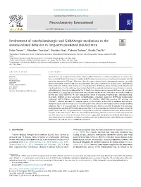 Involvement of Catecholaminergic and Gabaaergic Mediations in the Anxiety-Related Behavior in Long-Term Powdered Diet-Fed Mice T