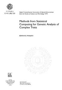 Methods from Statistical Computing for Genetic Analysis of Complex Traits