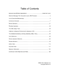 Table of Contents