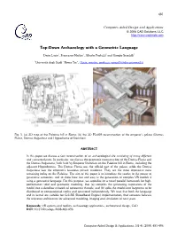 Top-Down Archaeology with a Geometric Language