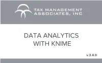 Data Analytics with Knime