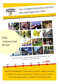 Pôle Commercial De Gex Est ZONE DE CHALANDISE Composé De La Commune De Gex