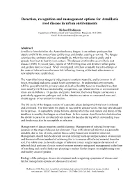 Detection, Recognition and Management Options for Armillaria Root Disease in Urban Environments