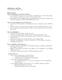 Handout | Mindfulness and Pain