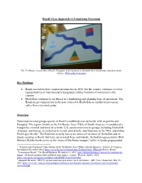Brazil's Lax Approach to Countering Terrorism Key Findings • Brazil Enacted Its First Counterterrorism Law in 2016, But
