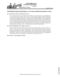 Embedding Engineering Design in a Circuits and Instrumentation Course