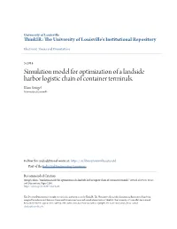 Simulation Model for Optimization of a Landside Harbor Logistic Chain of Container Terminals