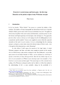 The First Step Remarks on the Juristic Origin of Some Weberian Concepts