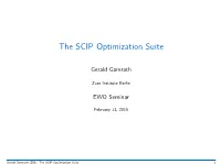 The SCIP Optimization Suite