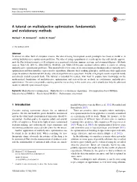 A Tutorial on Multiobjective Optimization: Fundamentals and Evolutionary Methods
