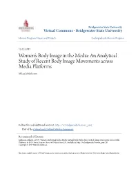 An Analytical Study of Recent Body Image Movements Across Media Platforms Mikayla Matheson