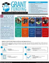 Grant Development Process and How GA Can Help