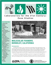 Lawrence Berkeley National Laboratory's Molecular Foundry