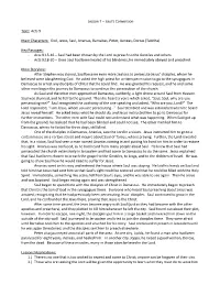 Lesson 7 – Saul's Conversion Text: Acts 9 Main Characters: God, Jesus