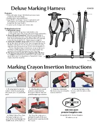 Marking Crayon Insertion Instructions Deluxe Marking Harness