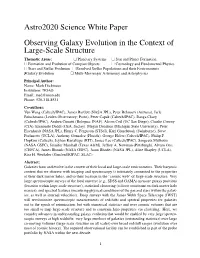 Observing Galaxy Evolution in the Context of Large
