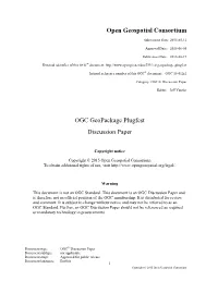 OGC Geopackage Plugfest Discussion Paper
