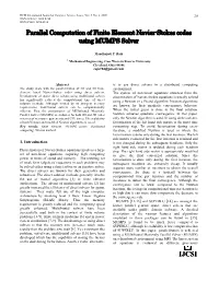 Parallel Computation of Finite Element Navier-Stokes Codes Using MUMPS Solver