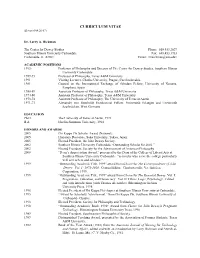 CURRICULUM VITAE (Revised 04.26.07)
