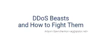 Ddos Beasts and How to Fight Them