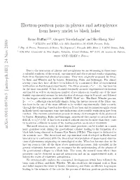 Electron-Positron Pairs in Physics and Astrophysics