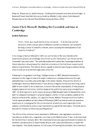 James Clerk Maxwell: Building the Cavendish and Time at Cambridge