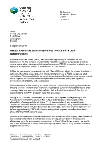 Natural Resources Wales Response to Ofwat's PR19 Draft Determinations