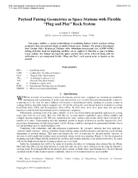 Payload Fairing Geometries As Space Stations with Flexible “Plug and Play” Rack System