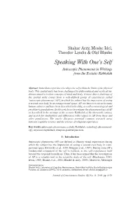 Speaking with One's Self