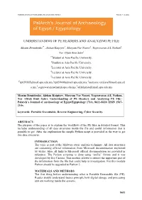 Understanding of Pe Headers and Analyzing Pe File Pjaee, 17 (7) (2020)