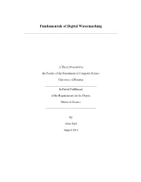 A Brief Introduction to Digital Watermarking
