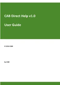 CAB Direct Help V1.0