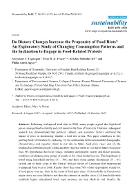 Do Dietary Changes Increase the Propensity Of