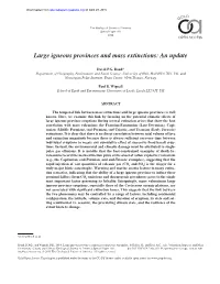 Large Igneous Provinces and Mass Extinctions: an Update