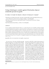 Using of Hydrogen Cyanide Against Ditylenchus Dipsaci Nematode Present on Garlic