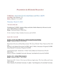View, Download, and Print IES Presentations at AEFP As a PDF File