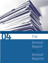 Annual Report on Annual Reports 2004