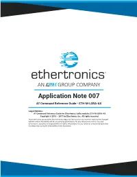 Application Note 007 at Command Reference Guide - ETH-M-LORA-AX