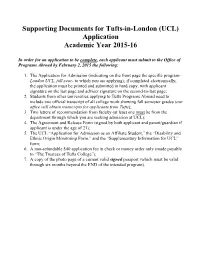 Application Packet for Tufts in Chile