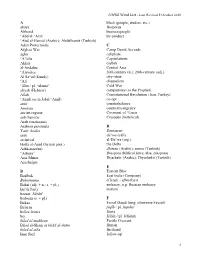 IJMES Word List