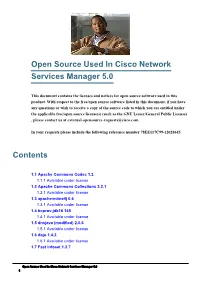 Open Source Used in Cisco Network Services Manager