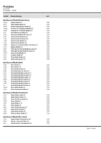 Preisliste 04.03.2021 Preisgruppe: (Netto)