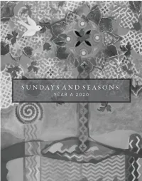 SUNDAYS and SEASONS YEAR a 2020 Introduction Lectionary Conversion Chart